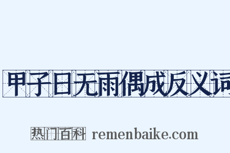 甲子日无雨偶成反义词是什么意思的图片